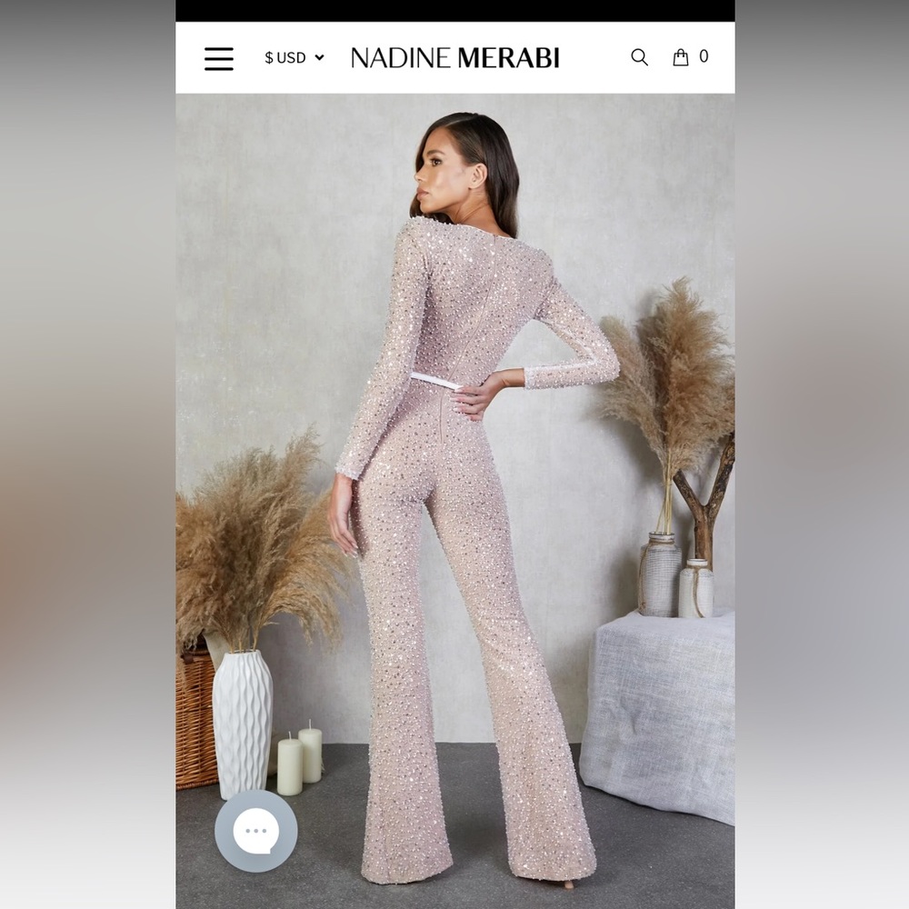 Nadine Merabi Ezra Jumpsuit (white)